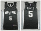 San Antonio Spurs #5 Stephon Castle Black Jersey