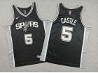 Youth San Antonio Spurs #5 Stephon Castle Black Jersey