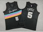 Youth San Antonio Spurs #5 Stephon Castle Black 2025-26 City Edition Jersey