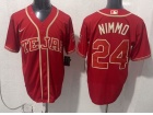 Texas Rangers #24 Brandon Nimmo Red 2026 City Connect Jersey