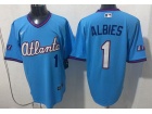 Atlanta Braves #1 Ozzie Albies Light Blue 2026 City Connect Jersey