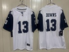 Dallas Cowboys #13 Caleb Downs White Color Rush Limited Jersey