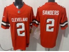 Cleveland Browns #2 Shedeur Sanders Orange Limited Jersey