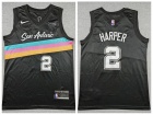 San Antonio Spurs #2 Dylan Harper Black 2025-26 City Edition Jersey