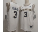 Michigan Wolverines #3 Elliot Cadea White Jersey