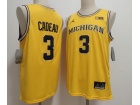 Michigan Wolverines #3 Elliot Cadea Yellow Jersey