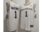 Michigan Wolverines #1 Trey McKenney White Jersey