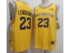 Michigan Wolverines #23 Yaxel Lendeborg Yellow Jersey