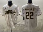 San Diego Padres #22 Mason Miller White Pinstripes Jersey