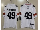 Cleveland Browns #49 Carson Schwesinger White Limited Jersey
