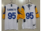 Los Angeles #95 Rams Myles Garrett White Limited Jersey