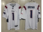 New England Patriots #1 A.J. Brown White Limited Jersey