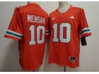 Miami Hurricanes #10 Darian Mensah Orange F.U.S.E Limited Jersey