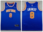 New York Knicks #8 Ogugua Anunoby Jr Blue Jersey