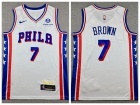 Philadelphia 76ers #7 Jaylen Brown White Jersey
