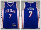 Philadelphia 76ers #7 Jaylen Brown Blue Jersey