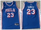 Philadelphia 76ers #23 LeBron James Blue Jersey