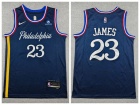 Philadelphia 76ers #23 LeBron James Navy 2025-26 City Jersey