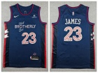 Philadelphia 76ers #23 LeBron James Navy 2023-24 City Jersey