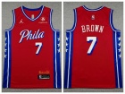 Philadelphia 76ers #7 Jaylen Brown Red Jersey