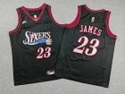 Youth Philadelphia 76ers #23 LeBron James Black Classic Jersey
