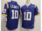 LSU Tigers #10 Sam Leavitt Purple F.U.S.E Limited Jersey