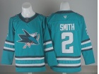 Fanatics San Jose Sharks #2 Will Smith Green Jersey