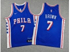 Youth Philadelphia 76ers #7 Jaylen Brown Blue Jersey