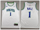 Minnesota Timberwolves #1 LaMelo Ball 2026 White Swingman Jersey