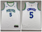 Minnesota Timberwolves #5 Anthony Edwards 2026 White Swingman Jersey