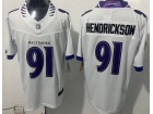 Baltimore Ravens #91 Trey Hendrickson 2026 White Limited Jersey